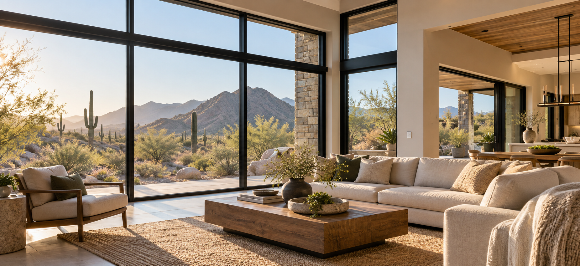 Illustrative Arizona home with large windows